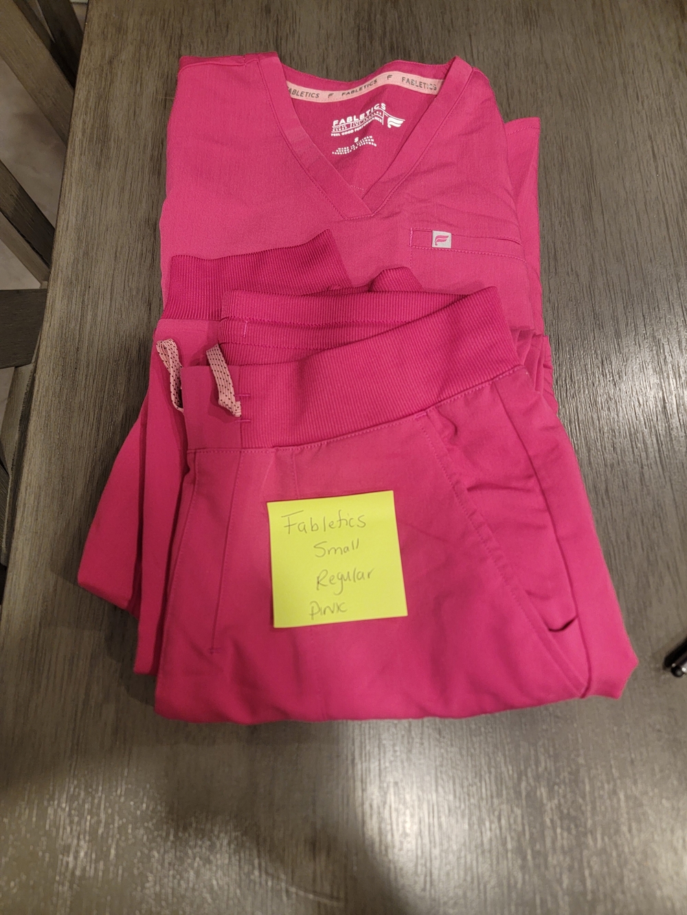 Fabletics Women's Pink Active Top and Pants Set